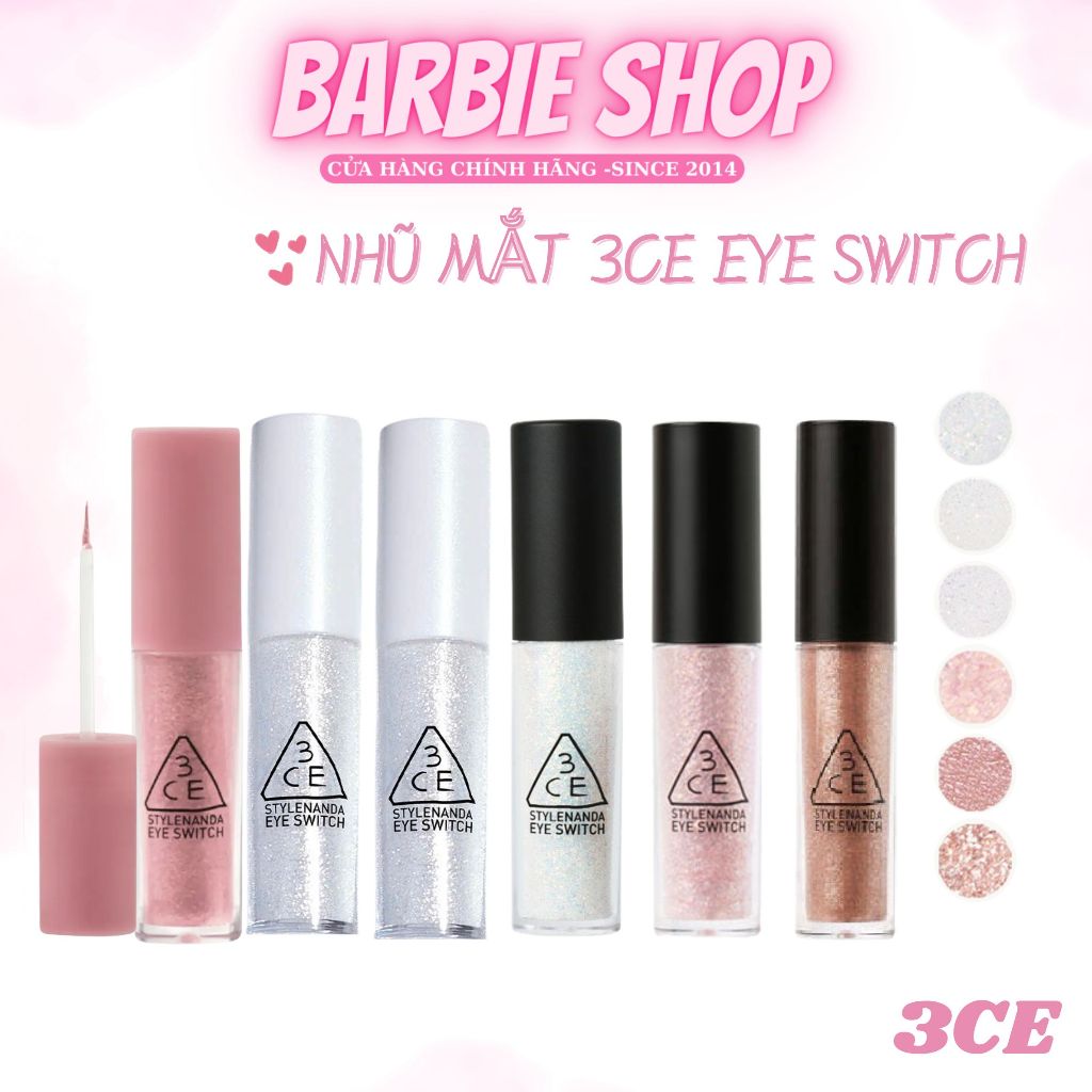 Nhũ Mắt 3CE Eye Switch [Pink Sheen - Icy White - Starry Blue - Double Note - Throngbbing - Stuck - P
