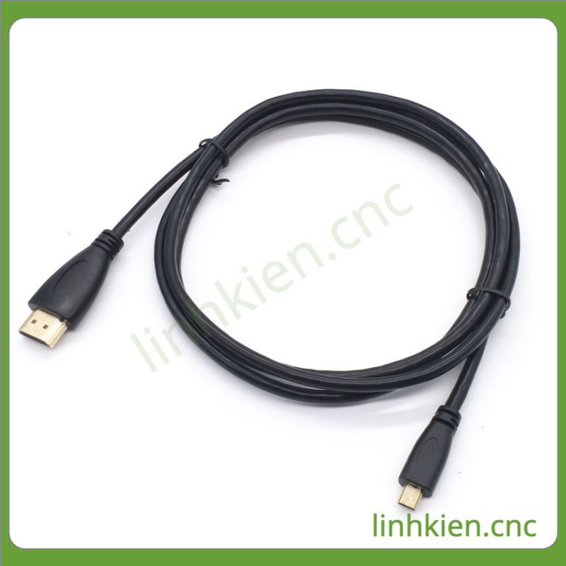 Dây cáp Micro HDMI To HDMI FullHD dài 1.5M 3M cho laptop, máy quay phim camera, Go Pro, Tablet, điện