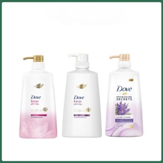 Dầu Gội Dove Lavender Vào Nếp Tự Nhiên | Hoa Sen Nhật Óng Mềm Tự Nhiên - Chai 640G