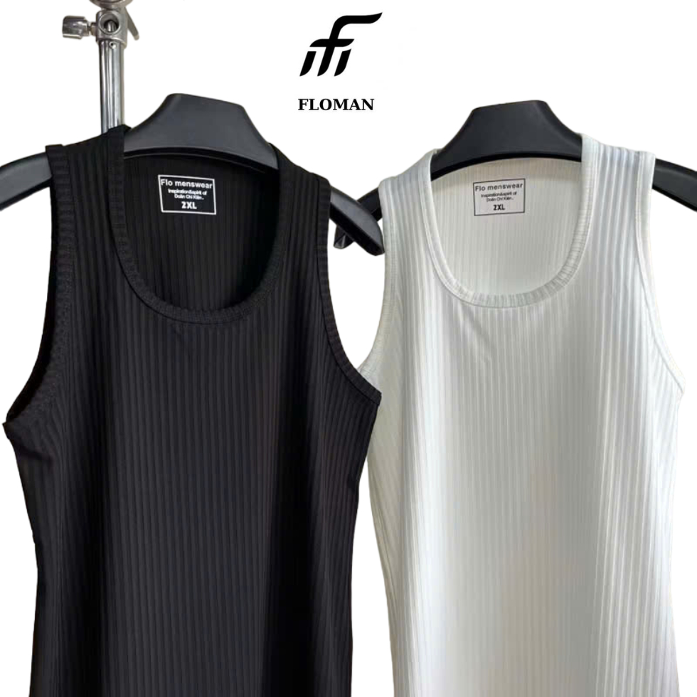 Áo ba lỗ nam FLOMAN Ver5  thun gân đũa lạnh thoáng mát thấm hút mồ hôi