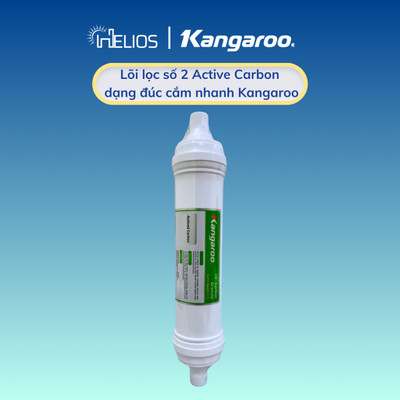 Lõi lọc thô số 2 dạng đúc cắm nhanh Kangaroo Actived Carbon 10'' Carbon Granule Cartridge (G.A.C) Hàng Chính Hãng