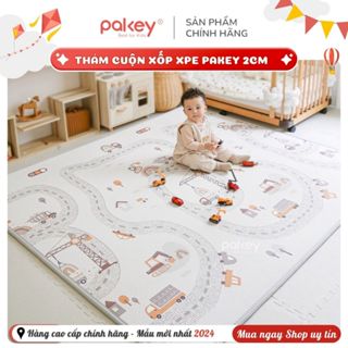 Thảm Cuộn Xốp XPE Pakey Dày 2cm Thảm Nằm Chơi Tập Đi Tập Bò Chống Trơn Trượt Cho Bé Họa Tiết Dễ Thương
