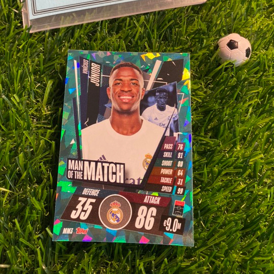 [ CHÍNH HÃNG ] - MAN OF THE MATCH - TOPPS MATCH ATTAX 2021 - VINICIUS JUNIOR - VINI JR (REAL MADRID)