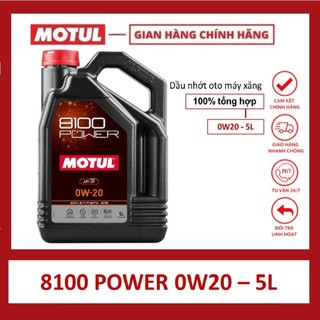 [Hàng Chính Hãng] Nhớt Motul tổng hợp công nghệ Synthetic-Ester MOTUL 8100 POWER 0W-20 5L