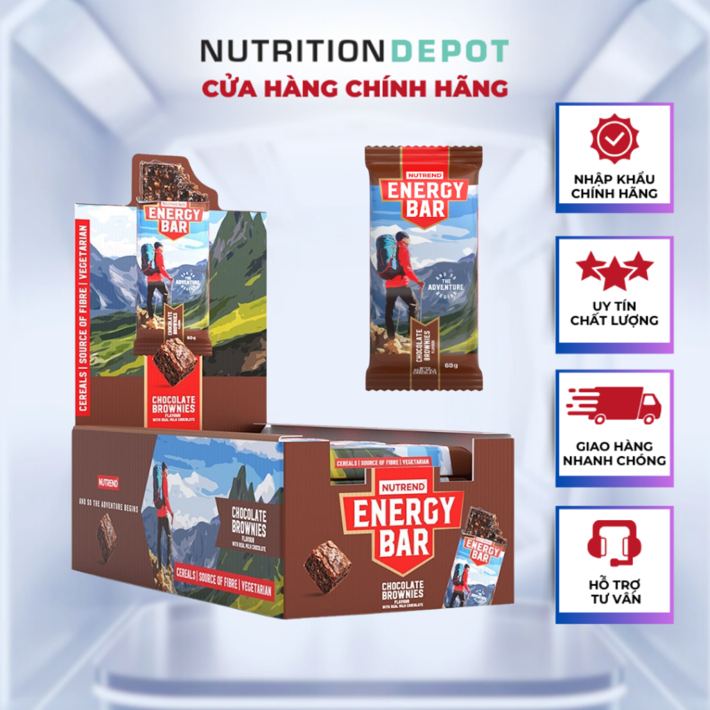 Thanh bổ sung năng lượng Nutrend Energy Bar nhiều vị thơm ngon dinh dưỡng - Nutrition Depot Vietnam