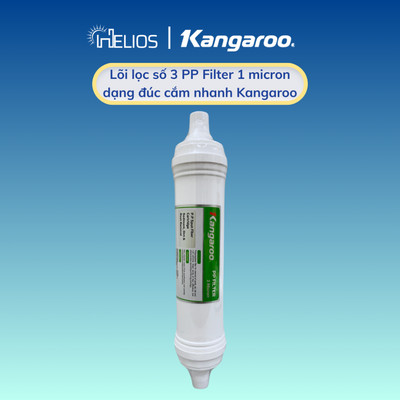 Lõi lọc thô số 3 dạng đúc cắm nhanh Kangaroo PP Filter 1 Micron Hàng Chính Hãng