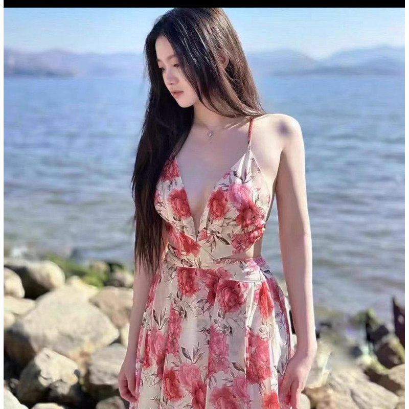 đầm hở lưng cho nữ , đầm voan maxi cho nữ ( sẵn hàng ) đầm voan hở lưng , maxi đi biển đẹp sẵn hàng 