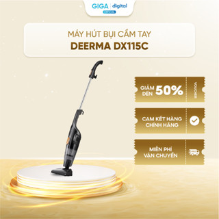Máy hút bụi cầm tay Deerma DX115C - Lực hút 15000Pa - Kèm 3 đầu hút đa năng