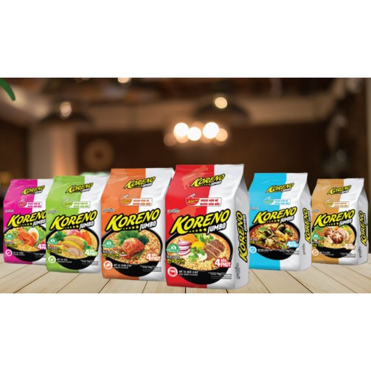 Mì bịch koreno jumbo các vị 100g*10 gói ( date 5.2025 )