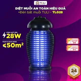 Đèn bắt muỗi TULI TL028, Công suất 28W - Sử dụng ngoài trời & sân vườn, Hiệu Quả 95%, BH 24 Tháng