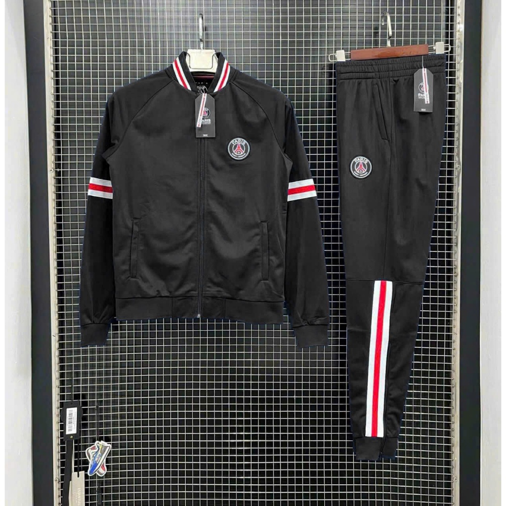 Bộ đồ thể thao nam PARIS bộ nỉ thu đông áo khoác kéo khóa năng động thoải mái