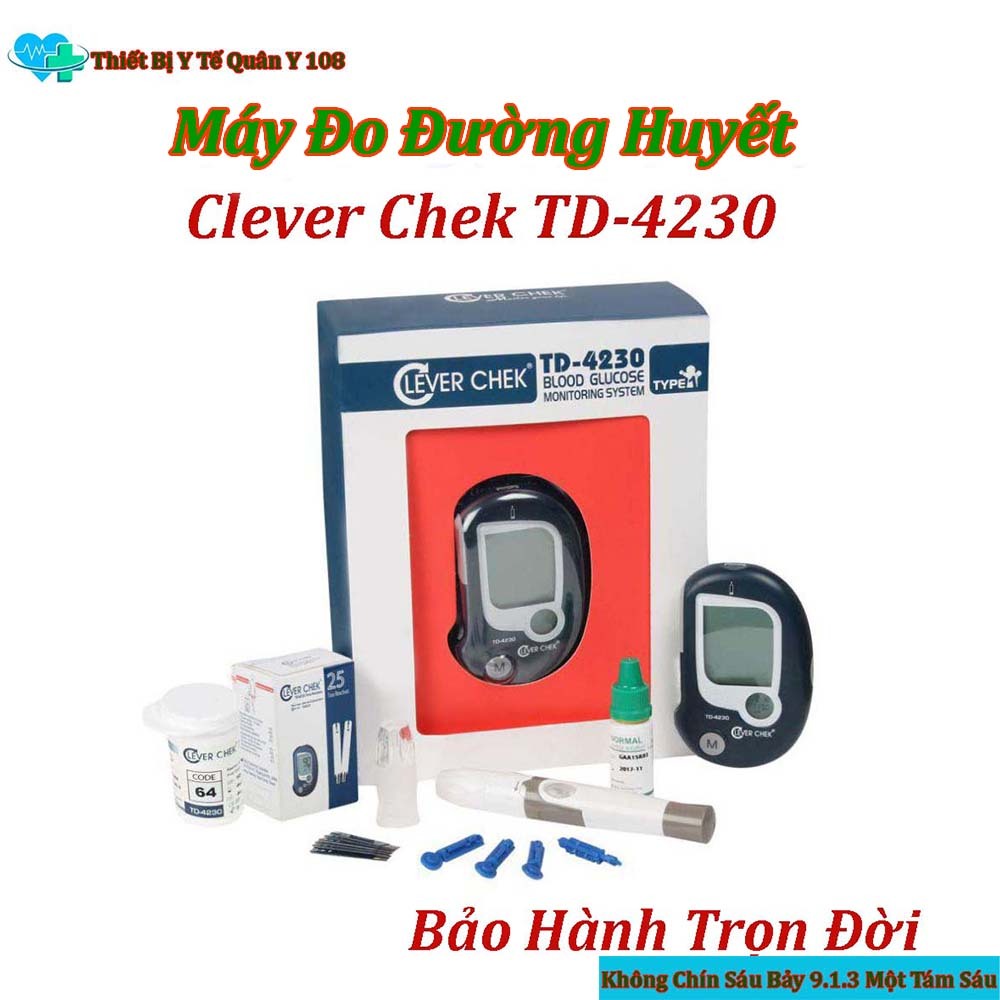 Máy Đo Đường Huyết Clever Check TD-4230 Bảo Hành Trọn Đời