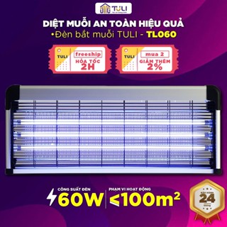 Đèn bắt muỗi TULI TL060, 60W, Thu hút diệt côn trùng, Công nghiệp phạm vi sử dụng 100m2, BH 18 Tháng