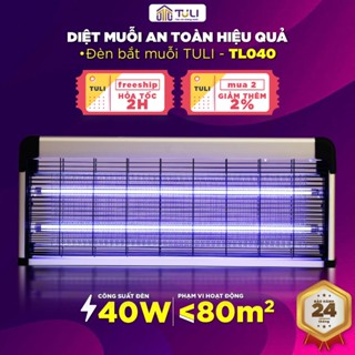 Đèn bắt muỗi TULI TL040, 40W, Lưới điện 3800V, Thu hút diệt côn trùng Hiệu quả, Ko độc hại, BH 24 TH