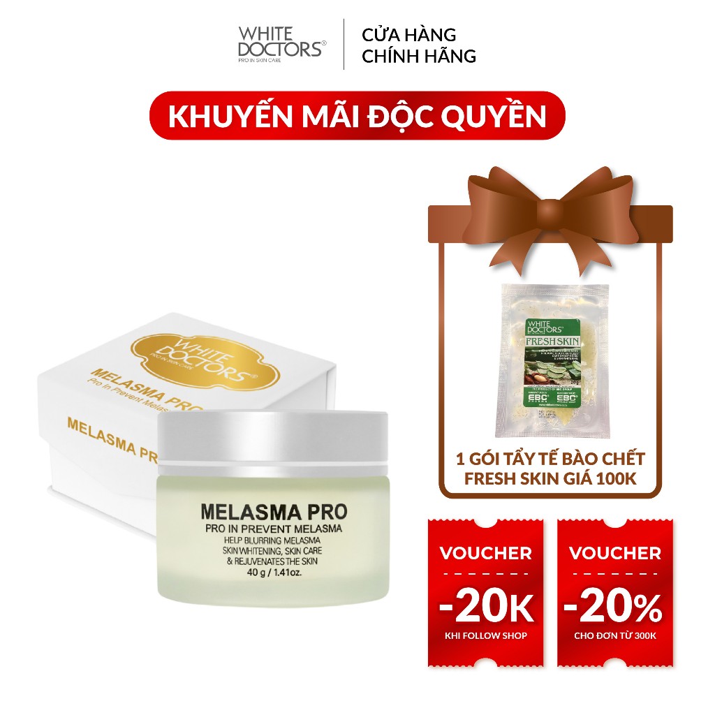 Kem làm mờ nám giảm thâm thể nặng White Doctors Melasma Pro 40g
