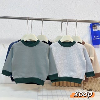  Áo dài tay XOOP nỉ bông cổ tròn basic cho bé  10-22 kg XA25,Đồ bộ thời trang quần áo trẻ em mặc nhà,đi chơi Phúc Yến 