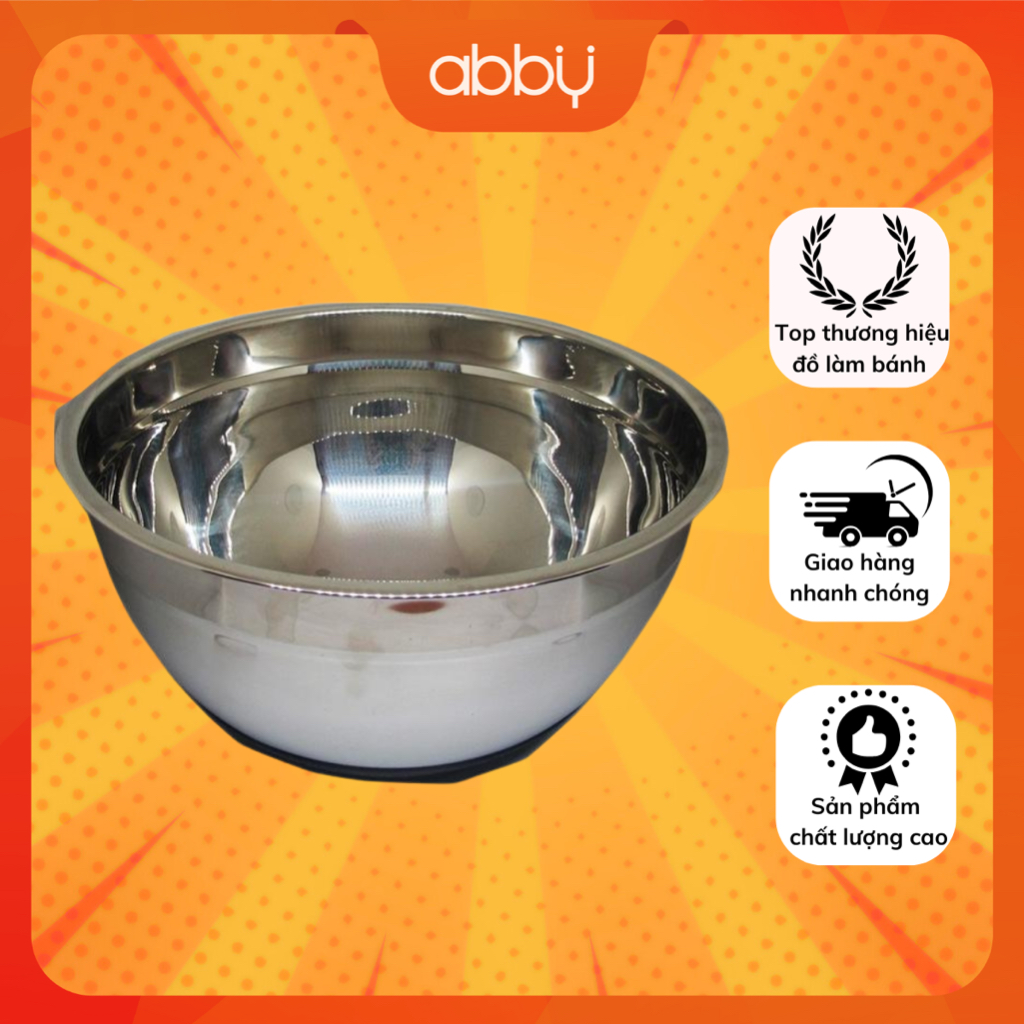 Bát Trộn Inox 24cm Đế Cao Su