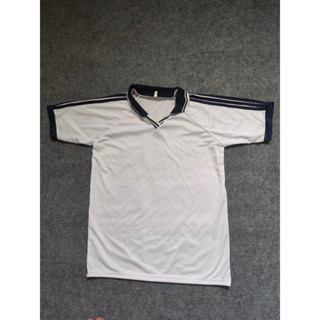 Áo thể dục trắng học sinh cổ tim,cổ tròn các cấp 1,2,3