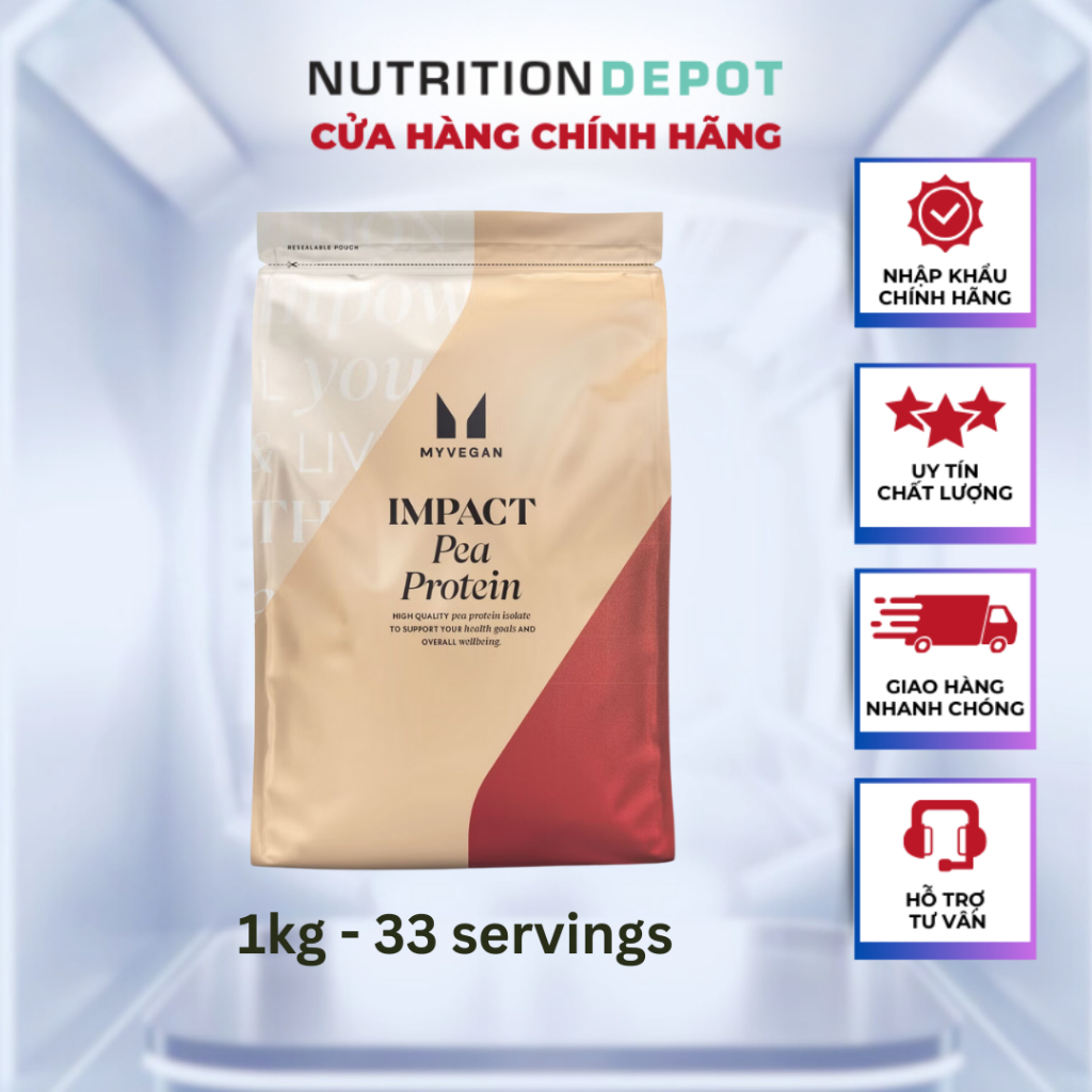 Bột Pea Protein Isolate Myprotein - Sữa bổ sung đạm từ đậu hà lan 1kg - Nutrition Depot Vietnam