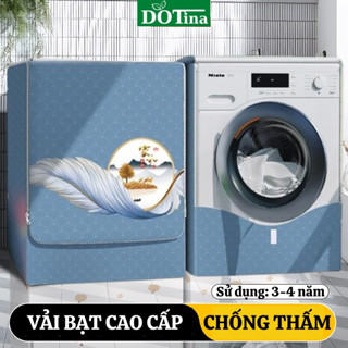 Áo trùm máy giặt cửa ngang chống thấm vải bạt siêu bền Dotina ABTN09