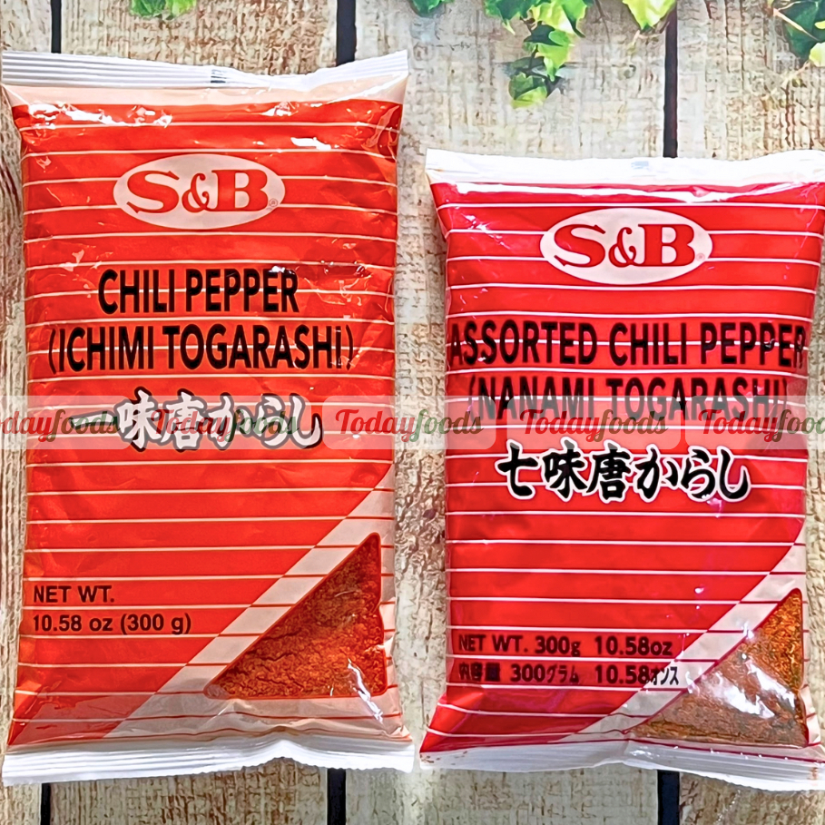 Bột Ớt Nhật Bản 300g Ichimi / Nanami Togarashi S&B - Ớt 1 vị hoặc 7 vị cho ramen, udon, gyudon | Tod