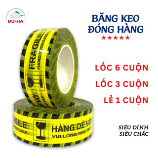 [HÀNG TỐT] Lốc 6 Cuộn Băng Keo Đóng Hàng Dễ Vỡ Siêu Dính Chắc