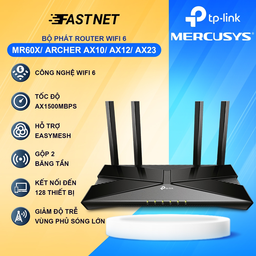 Bộ Phát Wifi TP-Link Archer AX10 / AX12 / AX23 Băng Tần Kép Chuẩn AC1500 / 1800