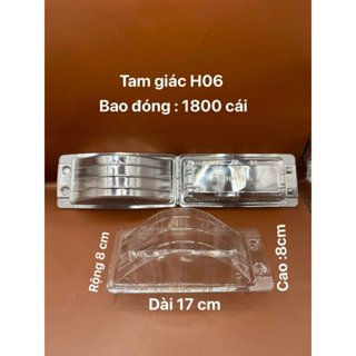 SET 100 Cái Hộp nhựa H06 - Trong suốt - Đưng sanwich, bánh bông lan