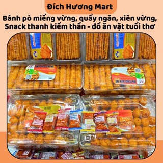 Bánh pò miếng vừng - bánh bò quẩy ngăn - bánh pò xiên vừng - Snack thanh kiếm thần - đồ ăn vặt tuổi thơ 