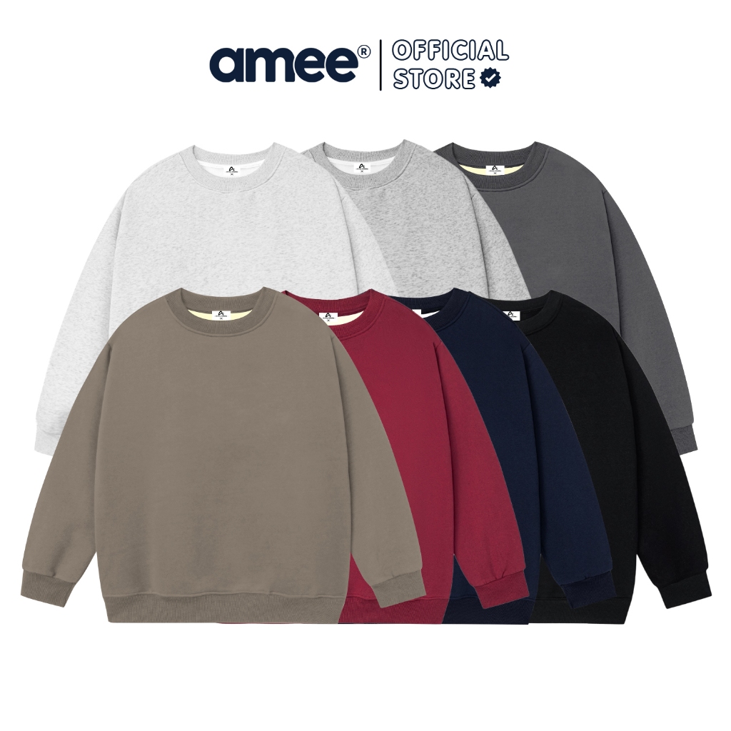 Áo Sweater Nỉ Lông Cáo Trơn Mềm Mịn, Không Xù , Không Ra Lông Amee Studio | BigBuy360 - bigbuy360.vn