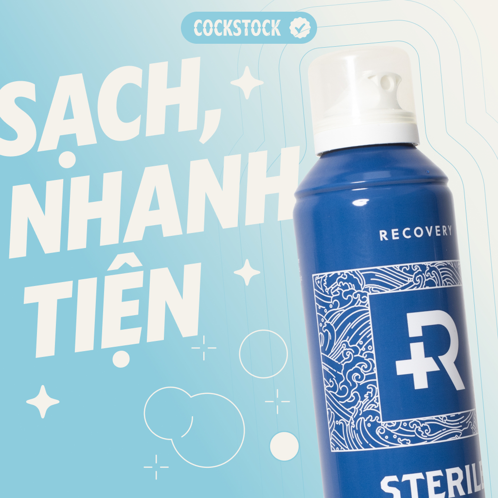 Nước muối vệ sinh lỗ xỏ khuyên tai COCKSTOCK xịt vô trùng chăm sóc lỗ xỏ Recovery Purified Spray