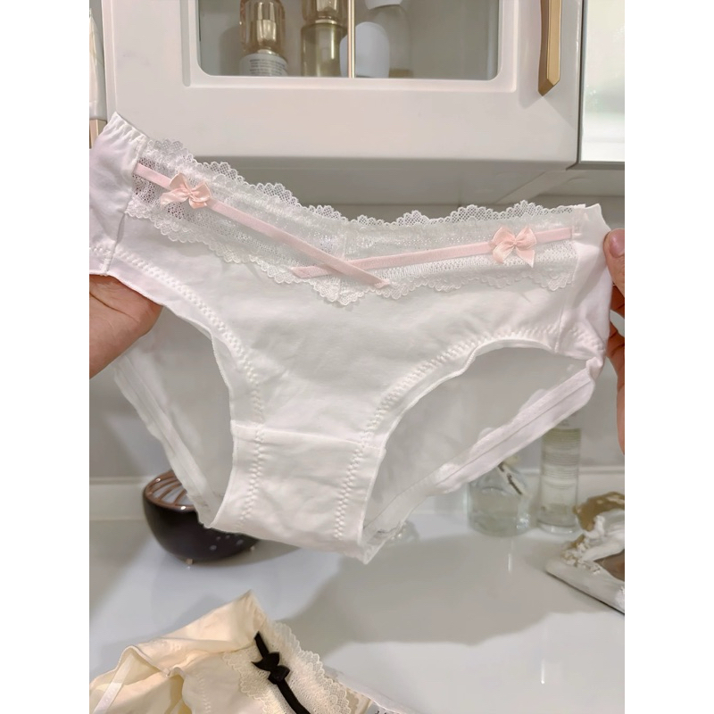 Quần lót cotton phối nơ dễ thương xinh xắn chất liệu thoáng khí dành cho nữ M134