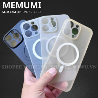 Memumi Slim Case Magnetic - Ốp lưng nhám siêu mỏng 0.33mm cho IPhone 16 , 15 Pro Max , 13 , 14 Hỗ trợ sạc không dây