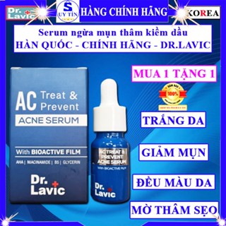  Serum giảm mụn thâm kiềm dầu hàn quốc chính hãng Dr.lavic ac treat & prevent acne serum tinh chất chấm mụn sẹo drlavic 
