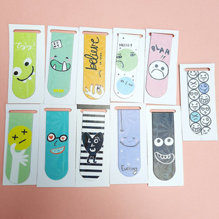 Combo 6 Bookmark Nam Châm Đánh Dấu Sách - Smile (Mẫu Ngẫu Nhiên)