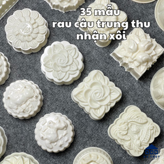 Khuôn rau câu trung thu 35 MẪU, khuôn nhận xôi hình tròn, vuông hoa sen, chữ phúc, cá chép, hoa hồng, con lợn