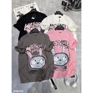 [HÀNG CAO CẤP] Áo thun nữ/nam, áo phông unisex from rộng, cotton dày dặn bền dáng không bai dão. In Hình Thỏ Tai Đốm