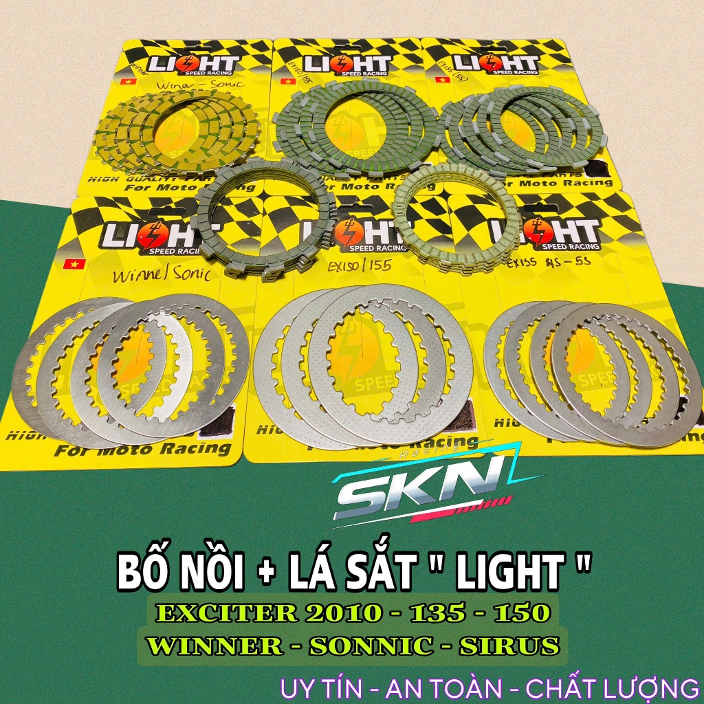 Bố nồi lá sắt LIGHT racing Exciter 135,150, Winner, Sonnic, Raider fi, Sirus chính hãng