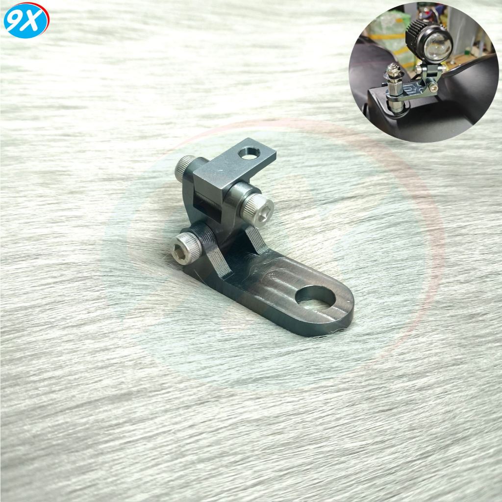 Pát Pat Lắp Bimini Vị Trí Chân Kính, Xoay Đa Hướng Nhôm CNC Trợ Sáng Xe Máy