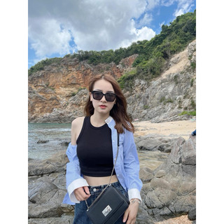 Áo ba lỗ nữ dáng croptop HM auth