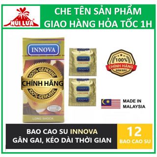Bao cao su Innova vàng Gân gai Li ti toàn thân, Kéo dài thời gian quan hệ - hộp 12 cái