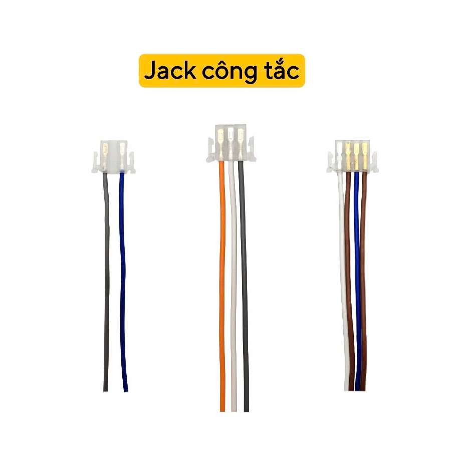 Rắc Giắc cắm nút công tắc xe máy (giắc 2 dây, 3 dây, 4 dây cho công tắc đề, pha cos passing)