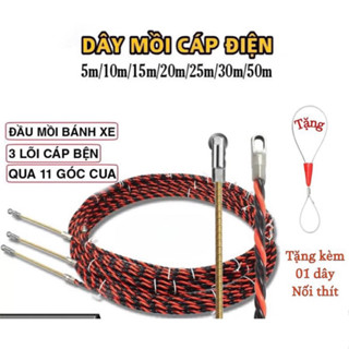 Dây Mồi Luồn Kéo Dây Điện 3 Lõi Xoắn Có bánh xe 5 ===>20 Giá Ưu Đãi (Tặng 1 dây thít nối)