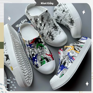 Dép sục nam nữ siêu nhẹ thoáng khí - Giày sục nhựa hở gót đi mưa, đi biển siêu bền tặng kèm Sticker