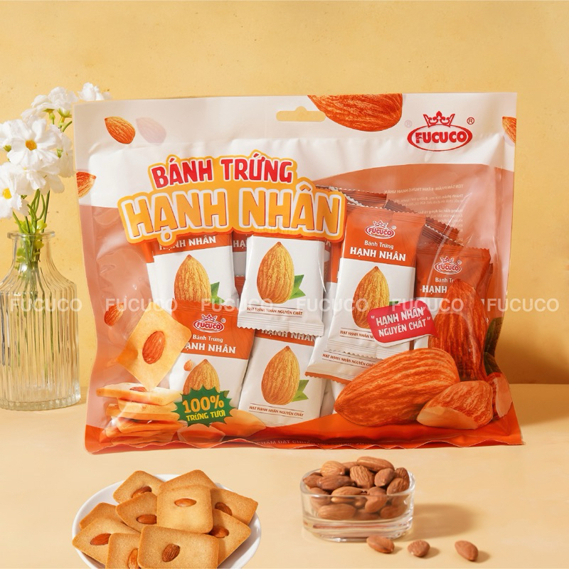 Bánh Quy Giòn Hạt Dinh Dưỡng Hạnh Nhân Túi 300g Healthy, Ít Ngọt Fucuco