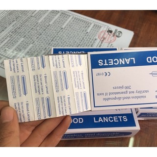 Kim Chích Mụn, Kim Lấy Máu Lancets, Sử Dụng An Toàn Tiện Dụng Trong Spa Thẩm Mỹ Viện, Hộp 200 Chiếc