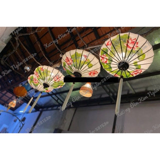 Đèn lồng Hội An vẽ Hoa Sen (30cm-40cm)