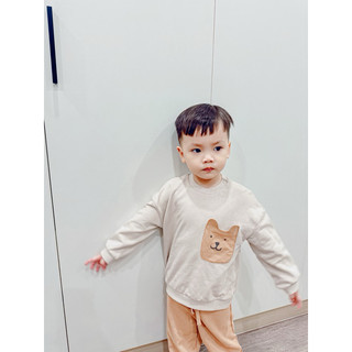 set bộ quần áo nỉ cho bé trai bé gái HM auth