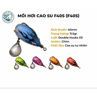  Mồi Câu Lure Nhái Hơi Action Chìm F40S 4cm 11,5g WORLD OF BAIT 