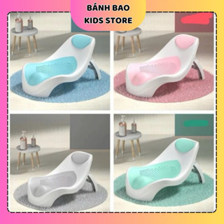 (Tặng Thìa Báo Nóng) Ghế Tắm Ngồi, Nằm Chống Trượt, Giá Đỡ Có Lỗ Thoát Nước Cho Bé Sơ Sinh Từ 2 Tháng Tuổi